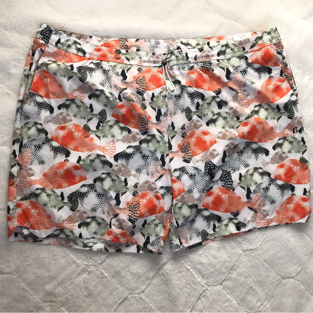 Bonobos Fielder Stone Sea Fish Swim Trunk Mens Xxxl New Upf 50 Sun Protection